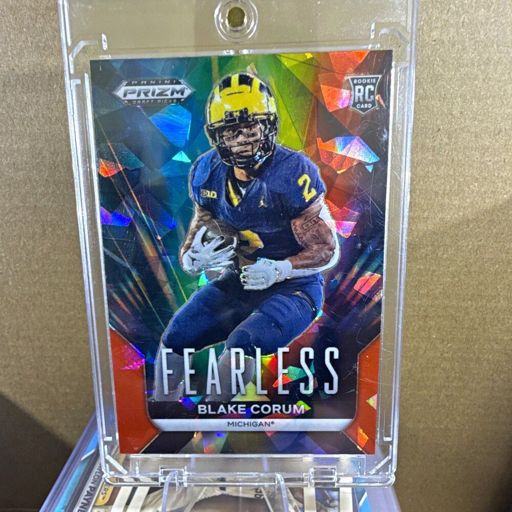 2024 Panini Prizm Draft Picks Fearless Blake Corum RC #F-BC Red Ice Prizm